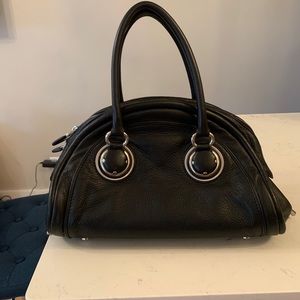 Elie Tahari Designer Black leather hardware bag. Never used.
